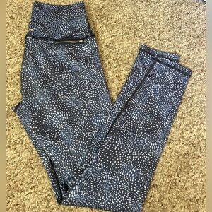 Aerie Fleece lined Hugh ride Pattern Leggings M